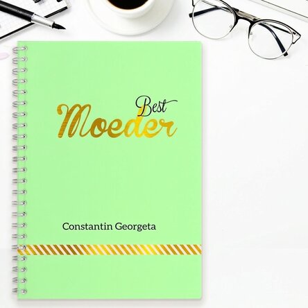 Gepersonaliseerde notitieboekjes - Best Mother, Green