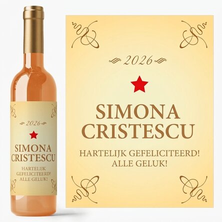 Gepersonaliseerde wijn - Classic Birthday