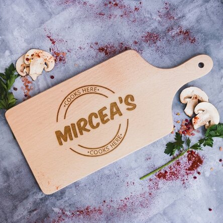 Customised chopping board - Here's where it cooks