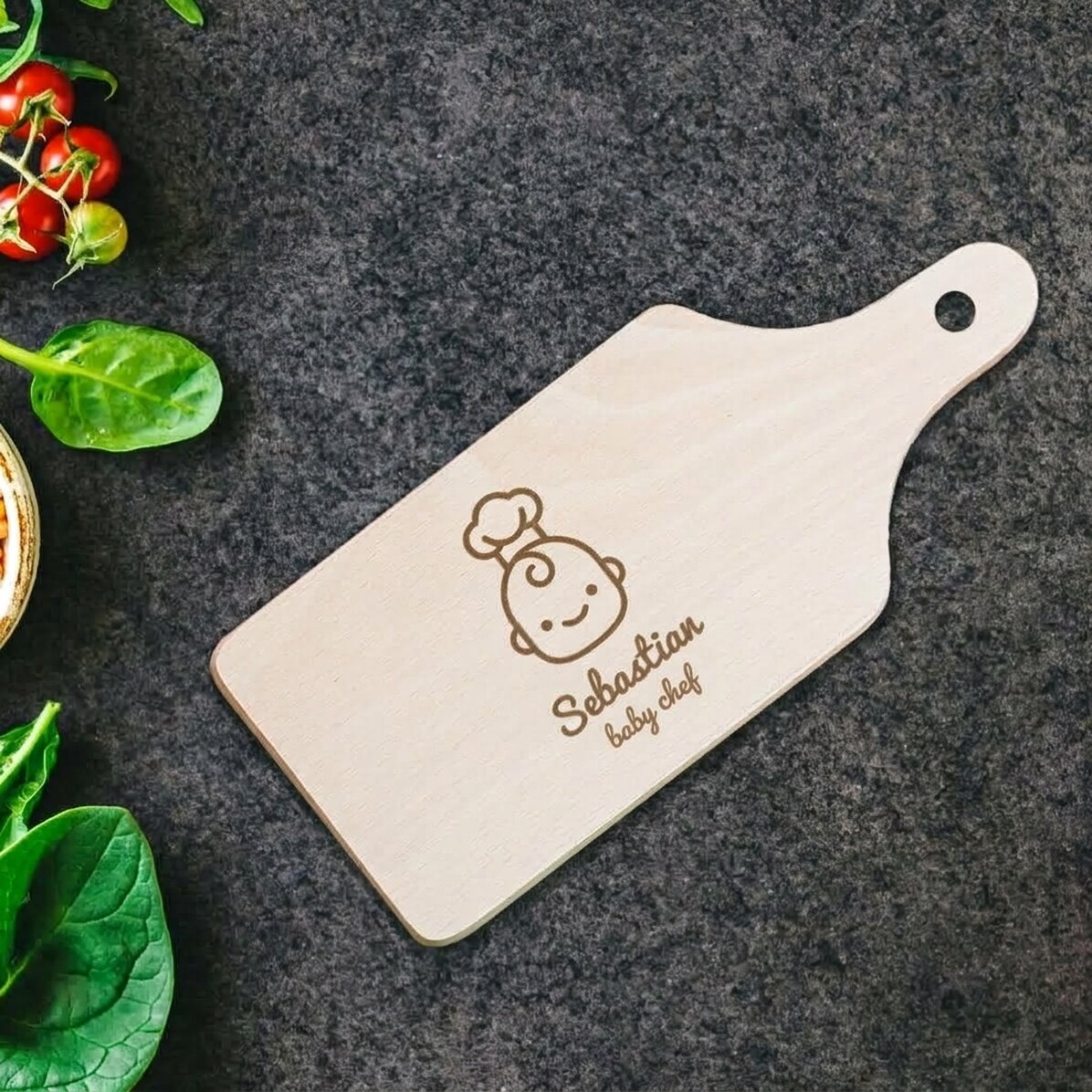 Personalised mini chopping board - Baby Chef
