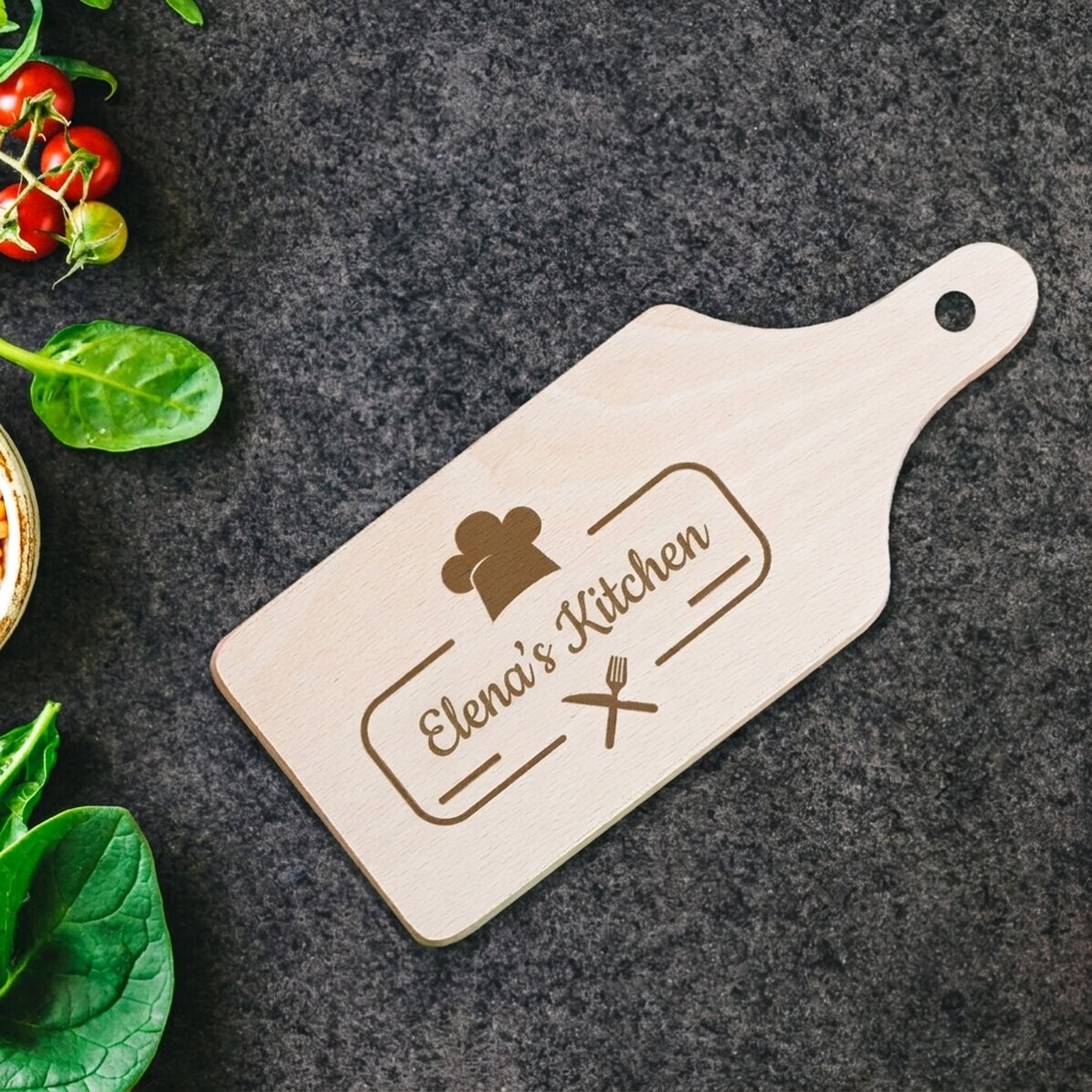 Gepersonaliseerde mini-hakmolen – Logo voor koks