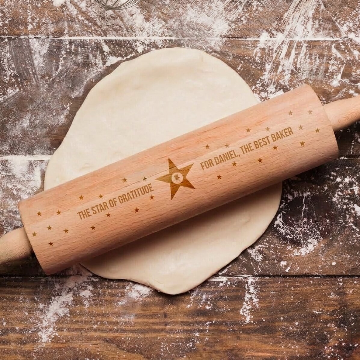 Op maat gemaakte houten draaier - De ster van dankbaarheid