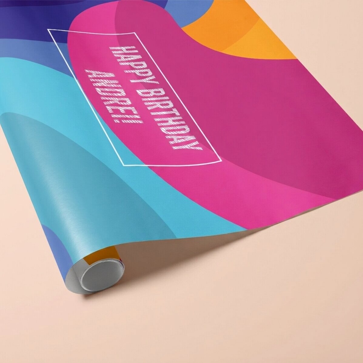Gepersonaliseerd cadeaupapier - kleurrijk abstract motief