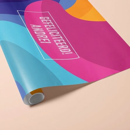 Gepersonaliseerd cadeaupapier - kleurrijk abstract motief
