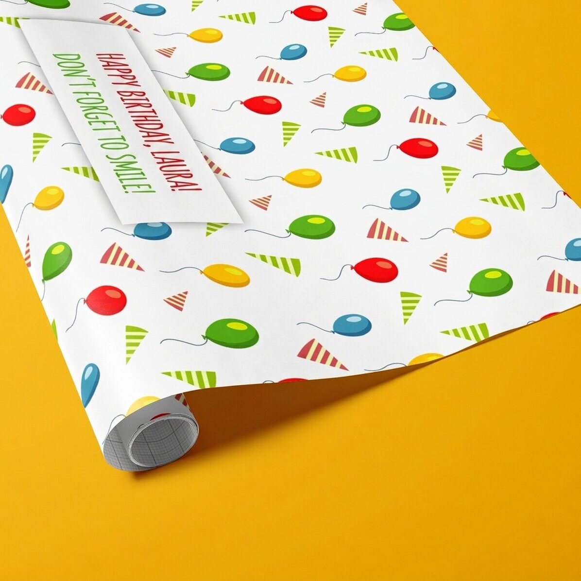 Gepersonaliseerd cadeaupapier - verjaardagsontwerp
