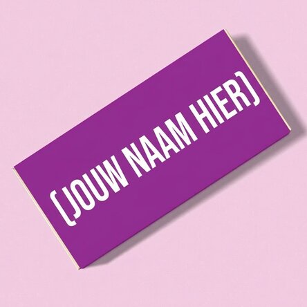Chocolade met naam erop