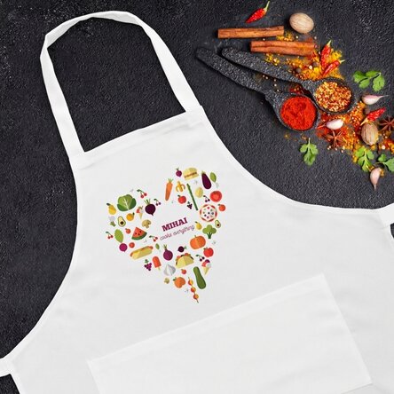 Gepersonaliseerd sort met tekst - model 'heart food'