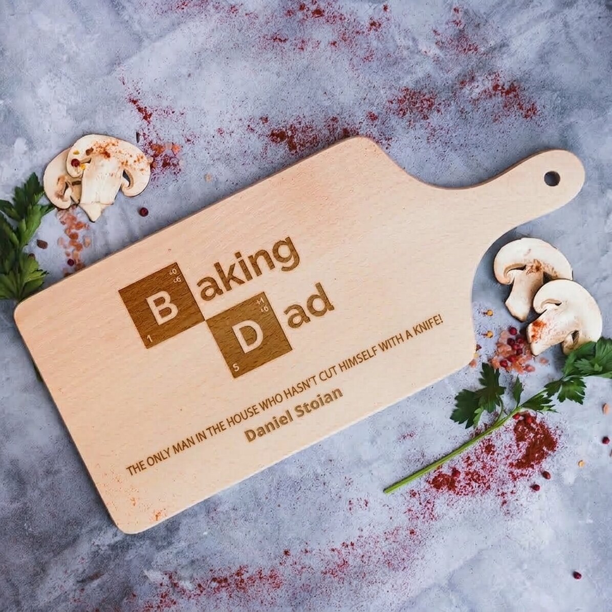 Op maat gemaakte snijplank - Baking Person