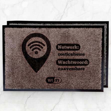 Op maat gemaakte deurmat voor binnenshuis - Wi-Fi-zone