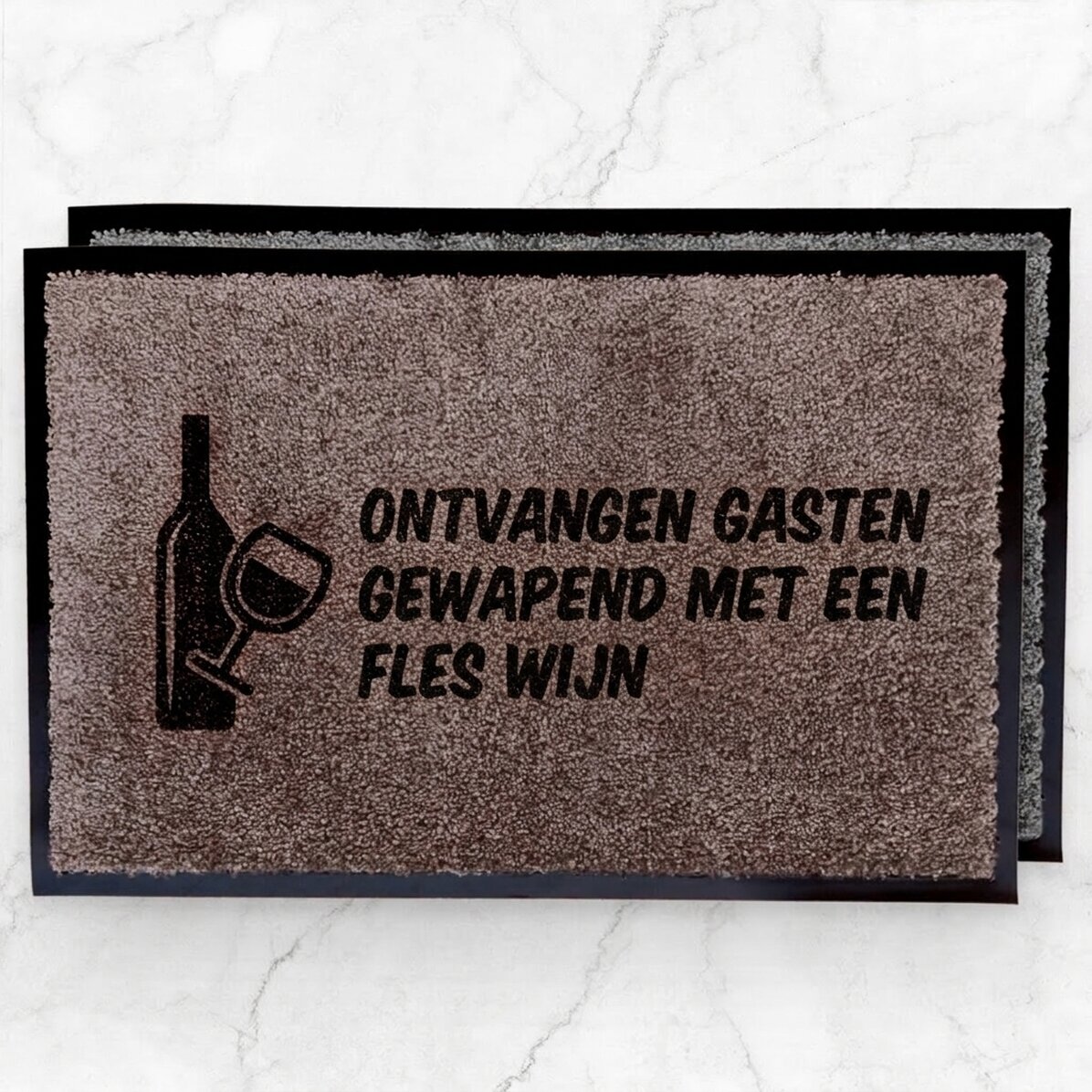 Op maat gemaakte vloerkleed voor binnen bij de ingang - Wijnrood