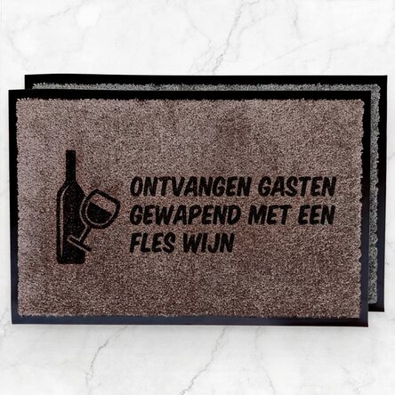 Op maat gemaakte vloerkleed voor binnen bij de ingang - Wijnrood