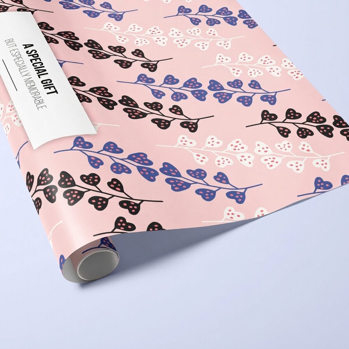 Gepersonaliseerd cadeaupapier met tekst - Bladeren