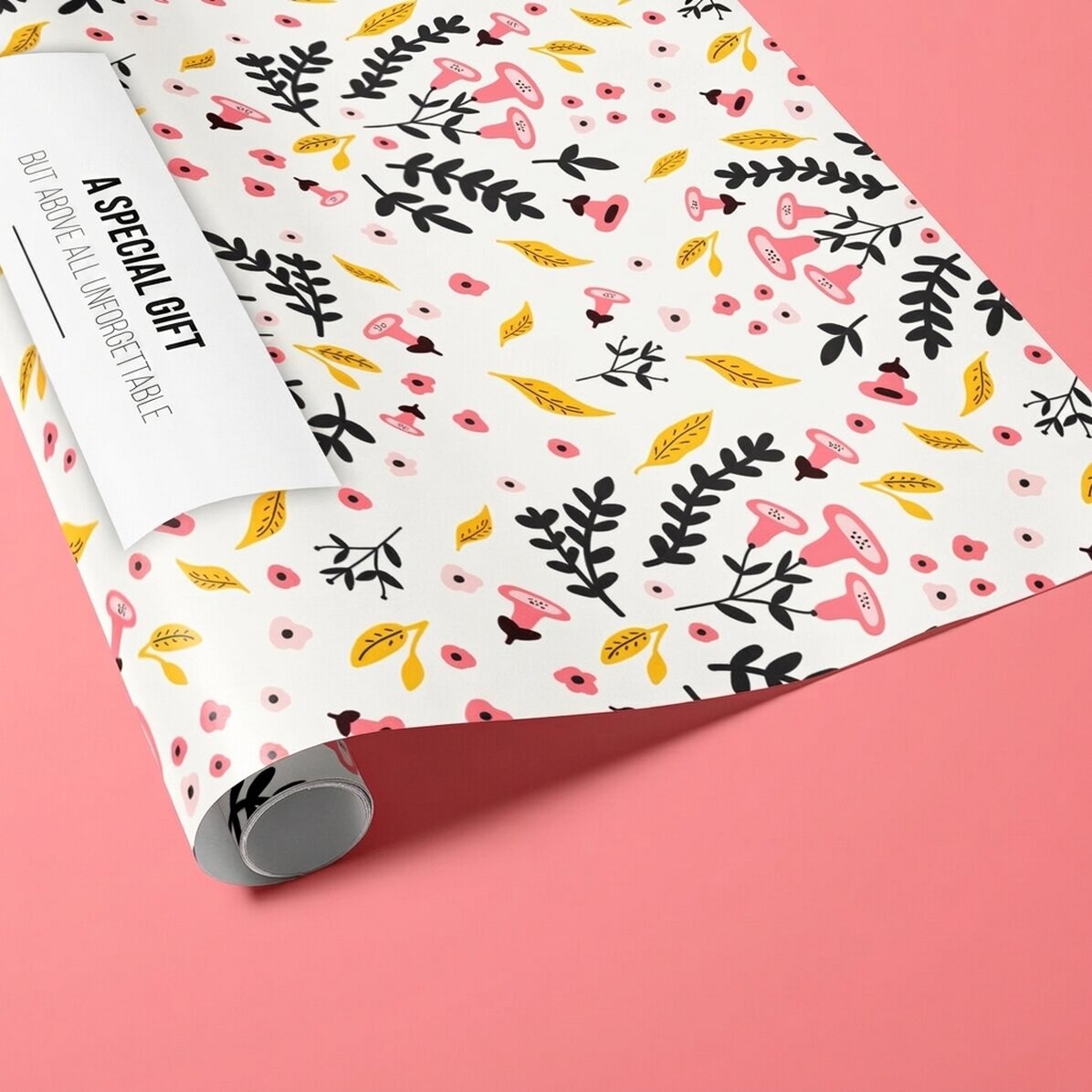 Gepersonaliseerd cadeaupapier met tekst - Herfstmotief