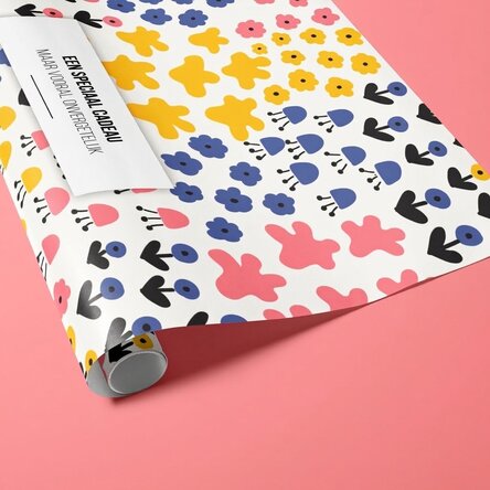 Gepersonaliseerd cadeaupapier met tekst - Kleurrijk ontwerp