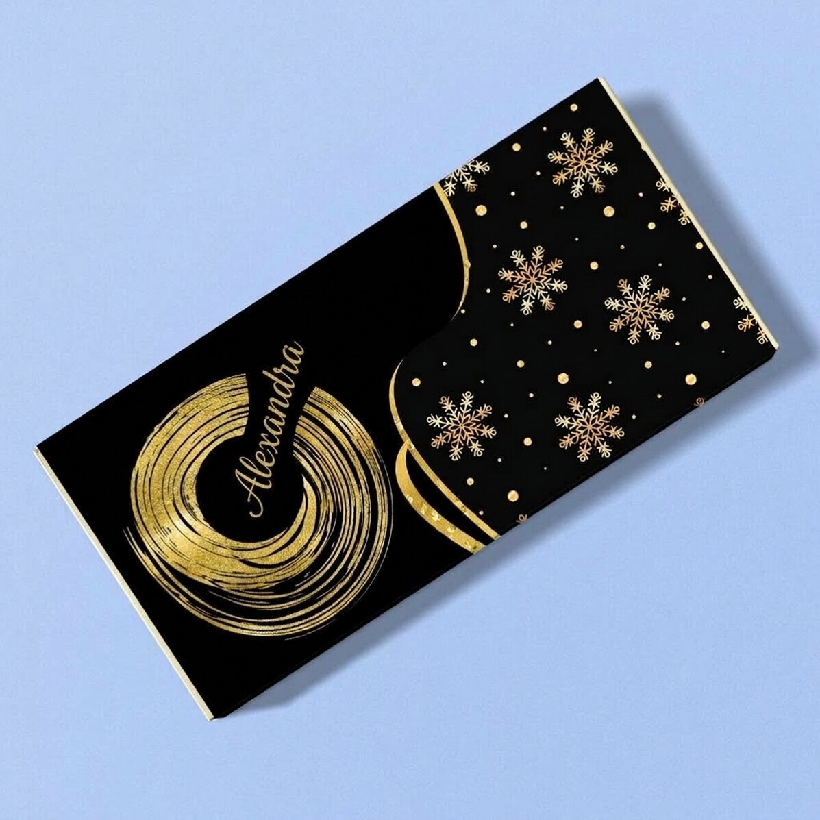 Gepersonaliseerde kerstchocolade - Sneeuwvlokken