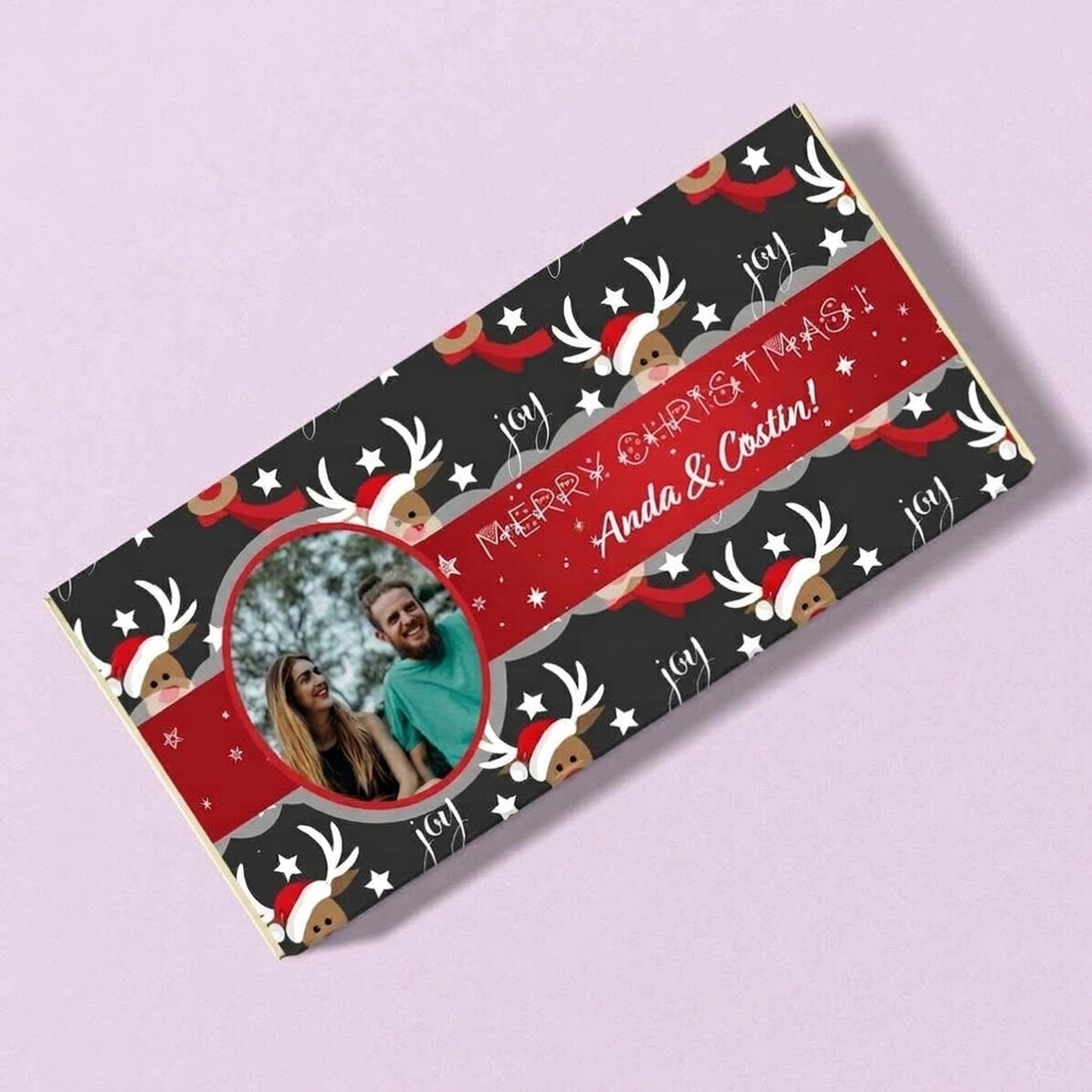 Gepersonaliseerde kerstchocolade - Rendier