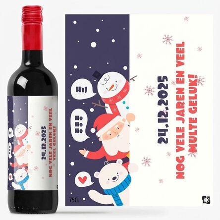 Gepersonaliseerde wijn - Kerstman