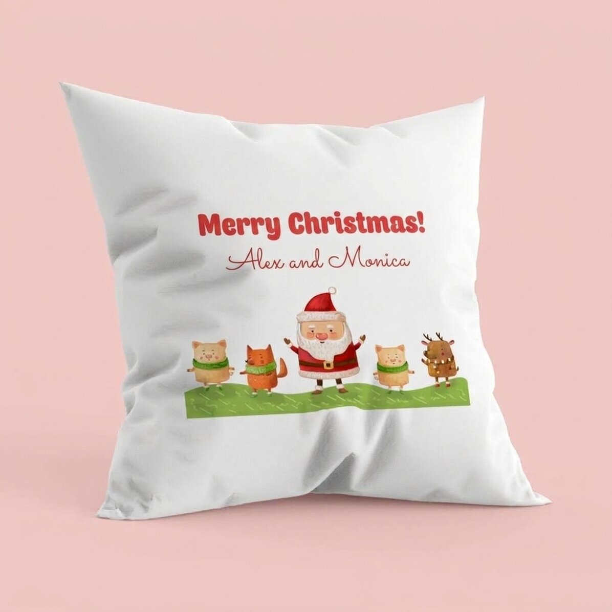 Gepersonaliseerd kussen - Kerstman