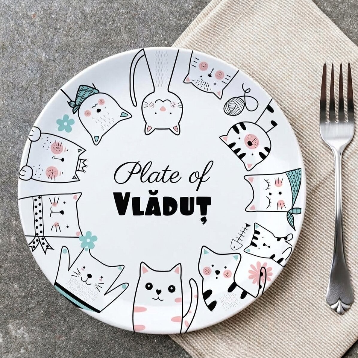 Gepersonaliseerd bord met tekst - Cartoons