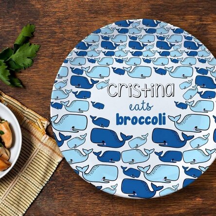 Gepersonaliseerd bord met tekst - Whale
