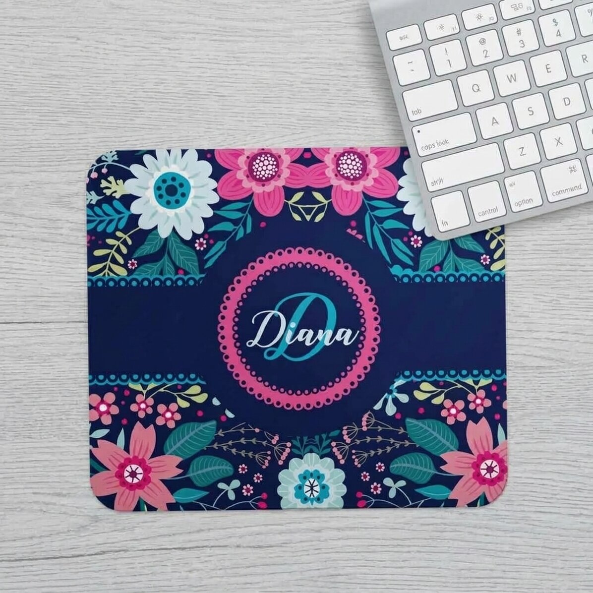 Gepersonaliseerde muismat met initiaal en naam