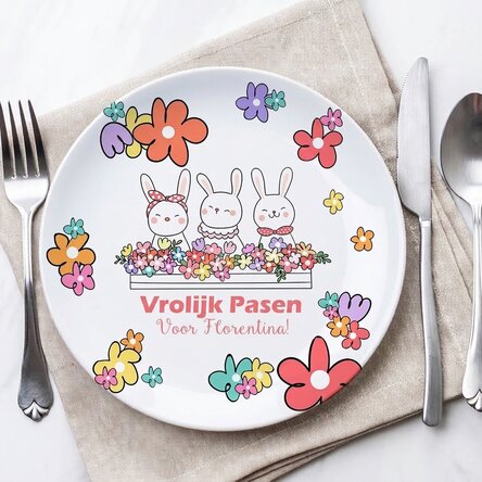 Gepersonaliseerd bord met tekst - Pasen