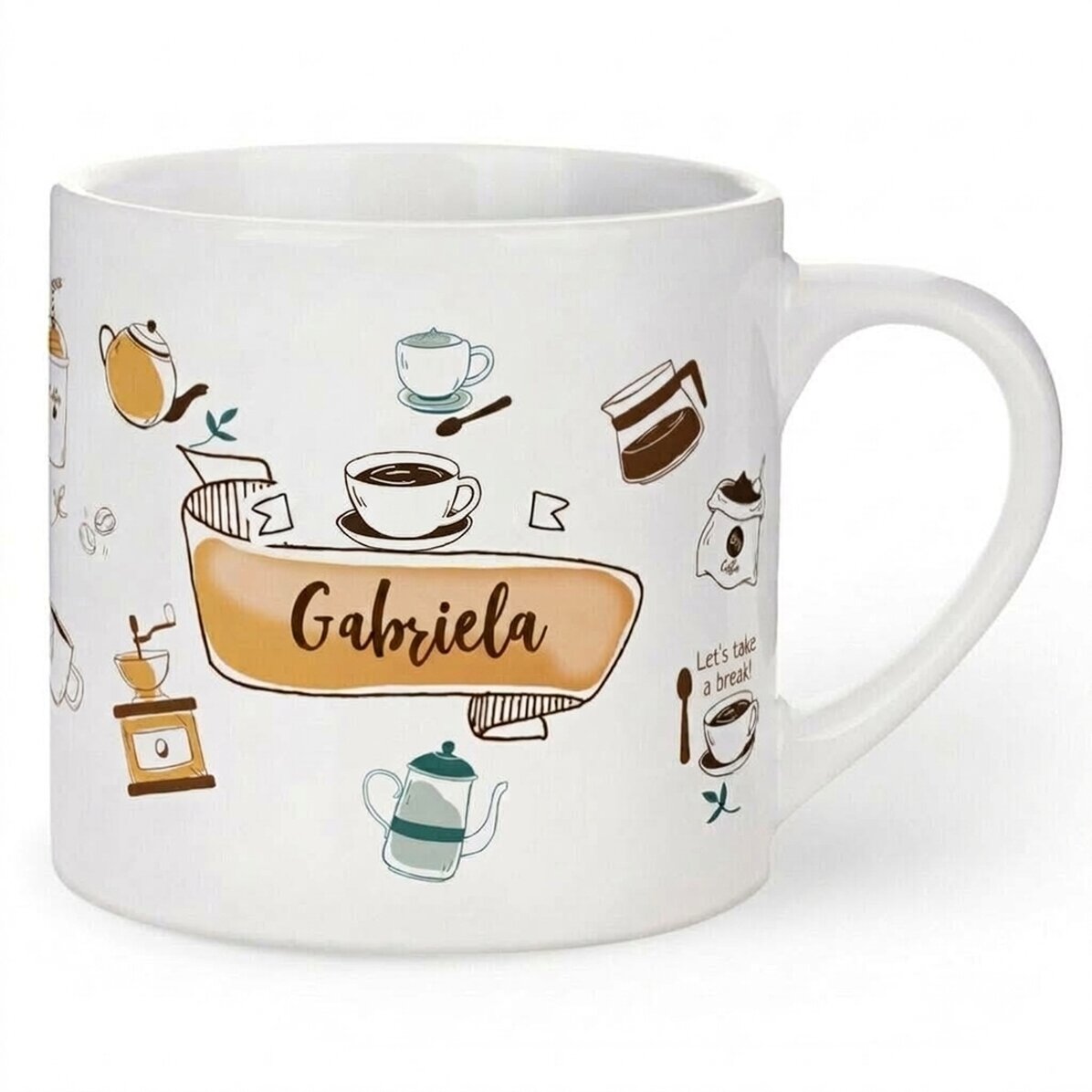 Gepersonaliseerde espressokop met tekst - Life begins after coffee