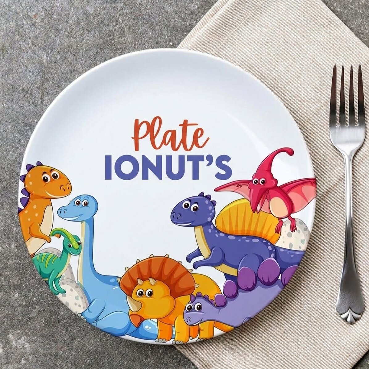 Gepersonaliseerd bord met tekst - Dinosaurussen