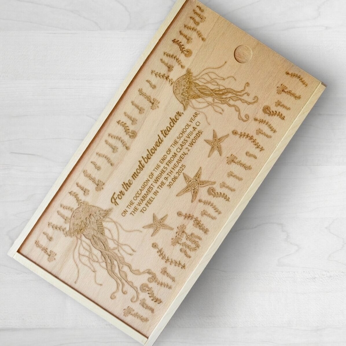 Gepersonaliseerde houten geschenkdoos met boodschap - Best...