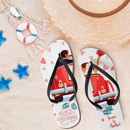 Op maat gemaakte slippers met tekst - Honeymoon