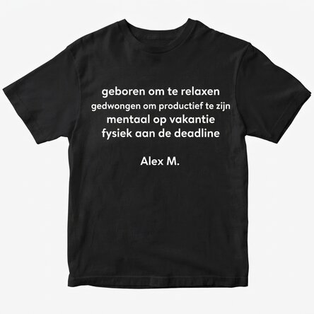 T-shirt met eigen tekst
