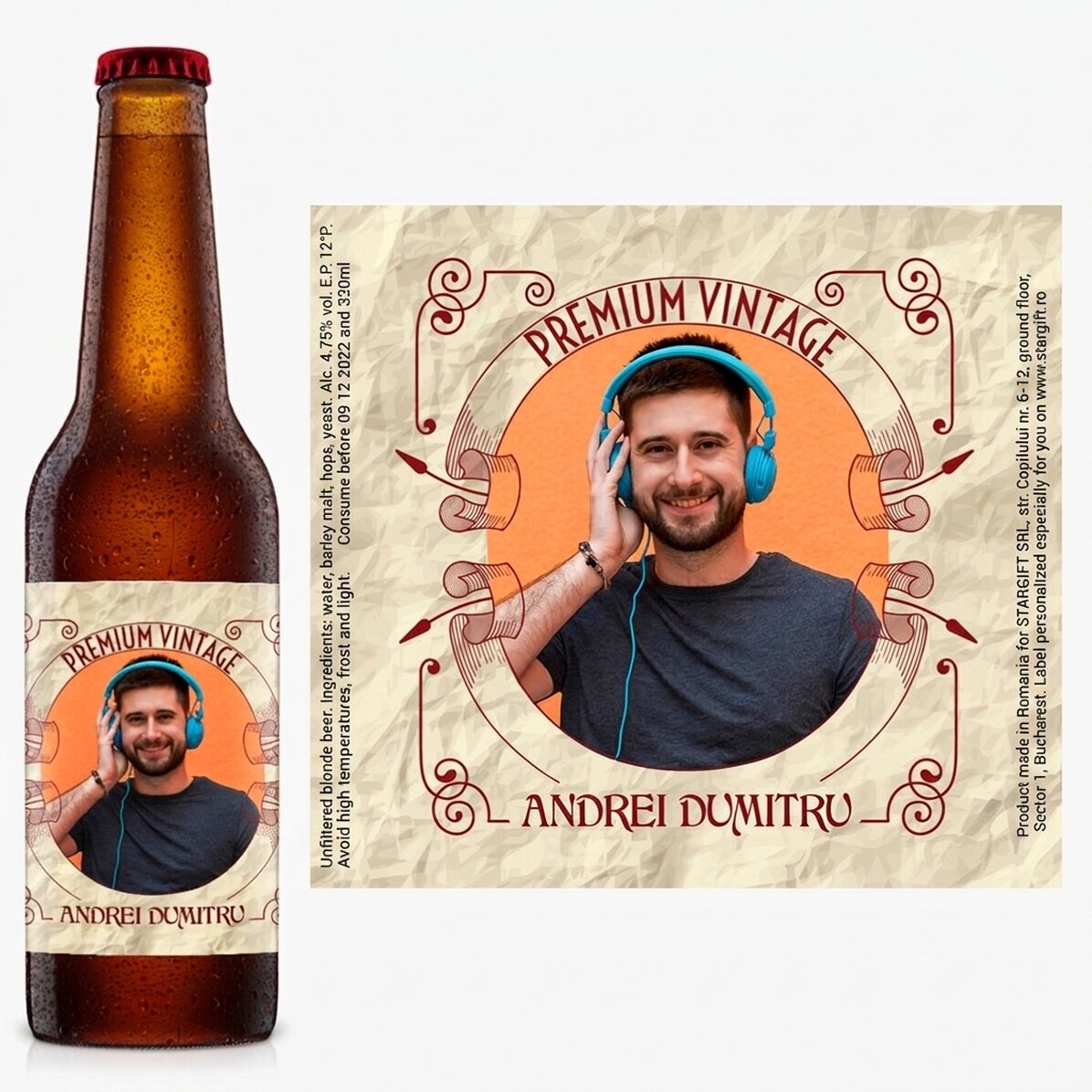 Gepersonaliseerd bier - Premium vintage