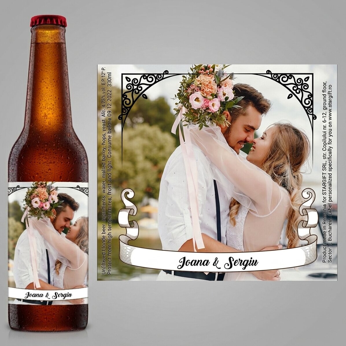Bier met eigen foto en tekst