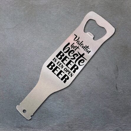 Gepersonaliseerde bieropener - Het beste bier is een geopend biertje