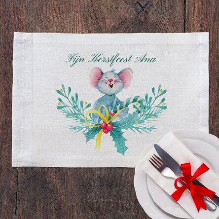 Gepersonaliseerde bordhouder - Mice's Christmas