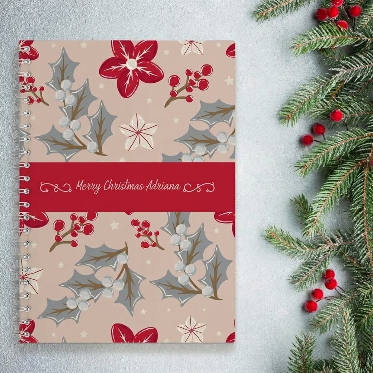 Gepersonaliseerde notitieboekjes met tekst - Kerstmis