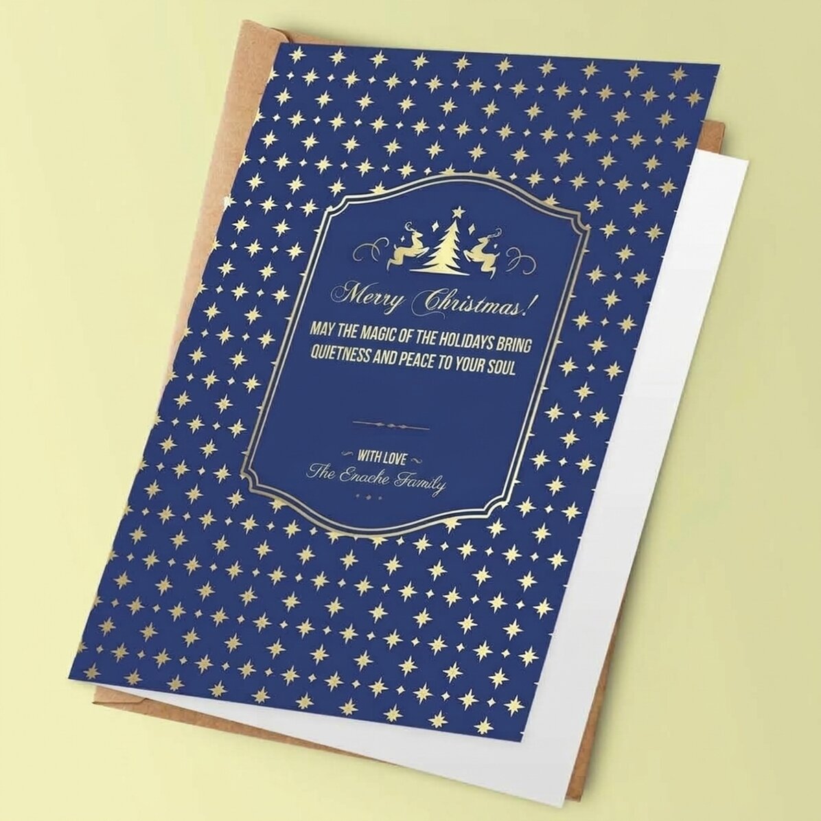 Gepersonaliseerde wenskaart met tekst - Model Sparkle