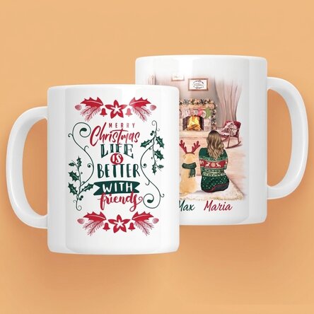 Gepersonaliseerde mok met tekst - Winter