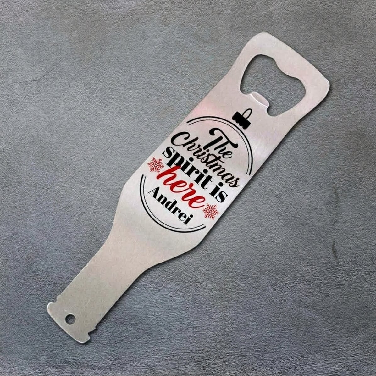 Gepersonaliseerde bieropener - Kerstsfeer