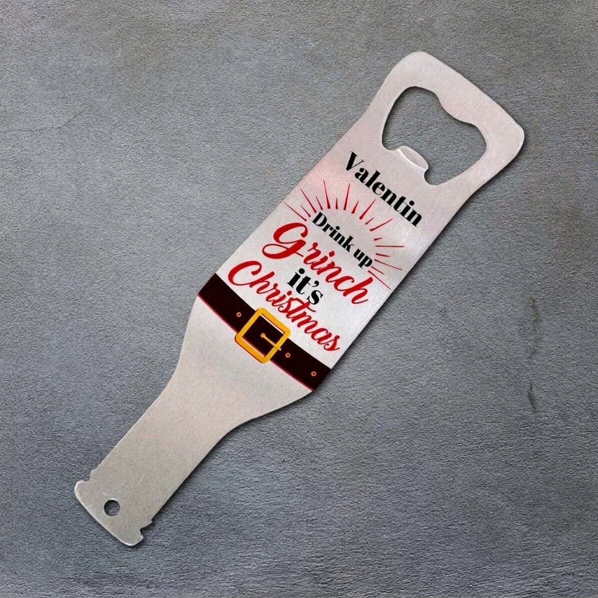 Gepersonaliseerde bieropener - Drink up Grinch