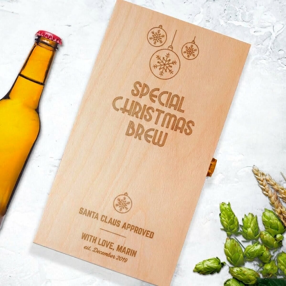 Gepersonaliseerde bierdoos voor drie flessen - Special Christmas Brew