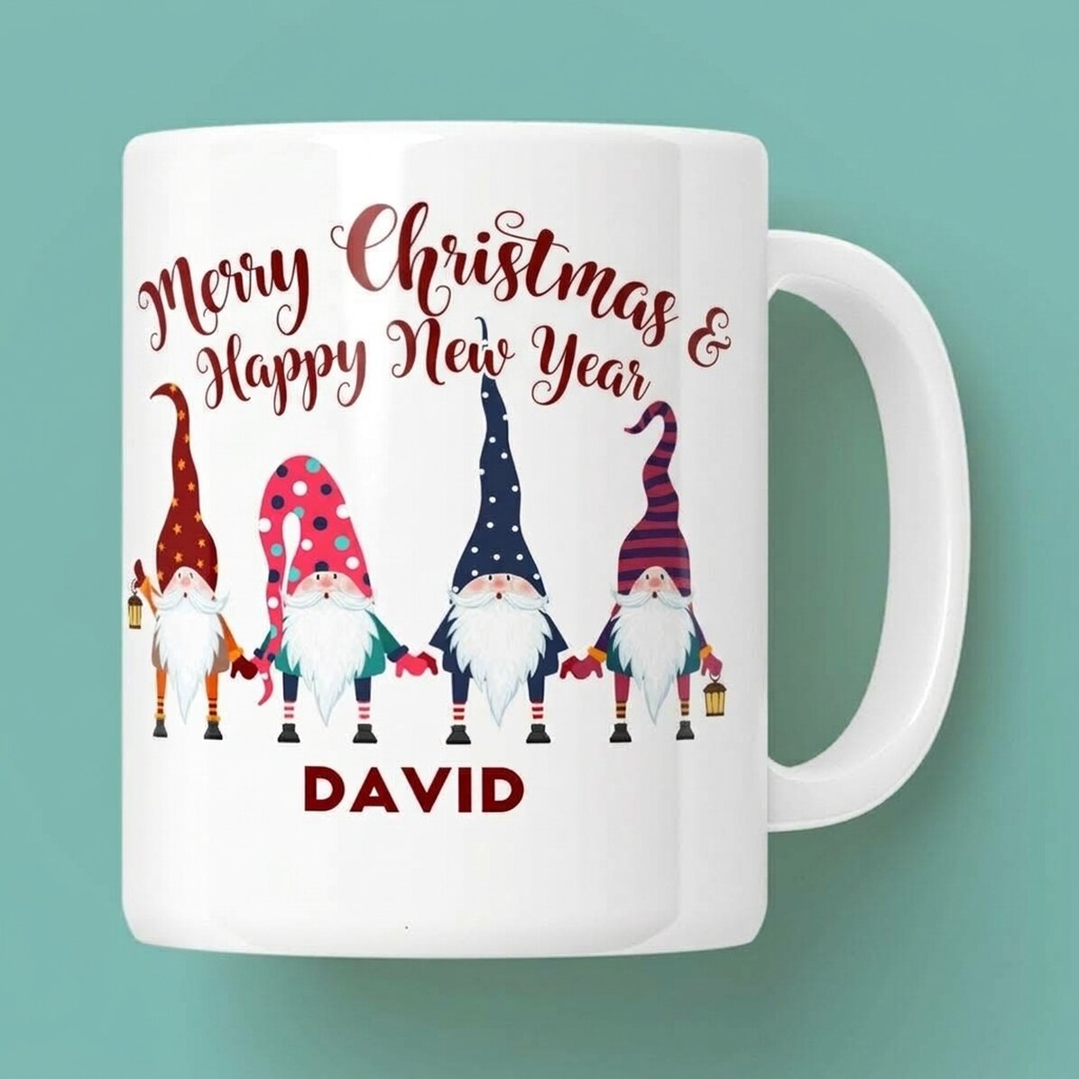 Gepersonaliseerde beker met tekst - Santa is coming