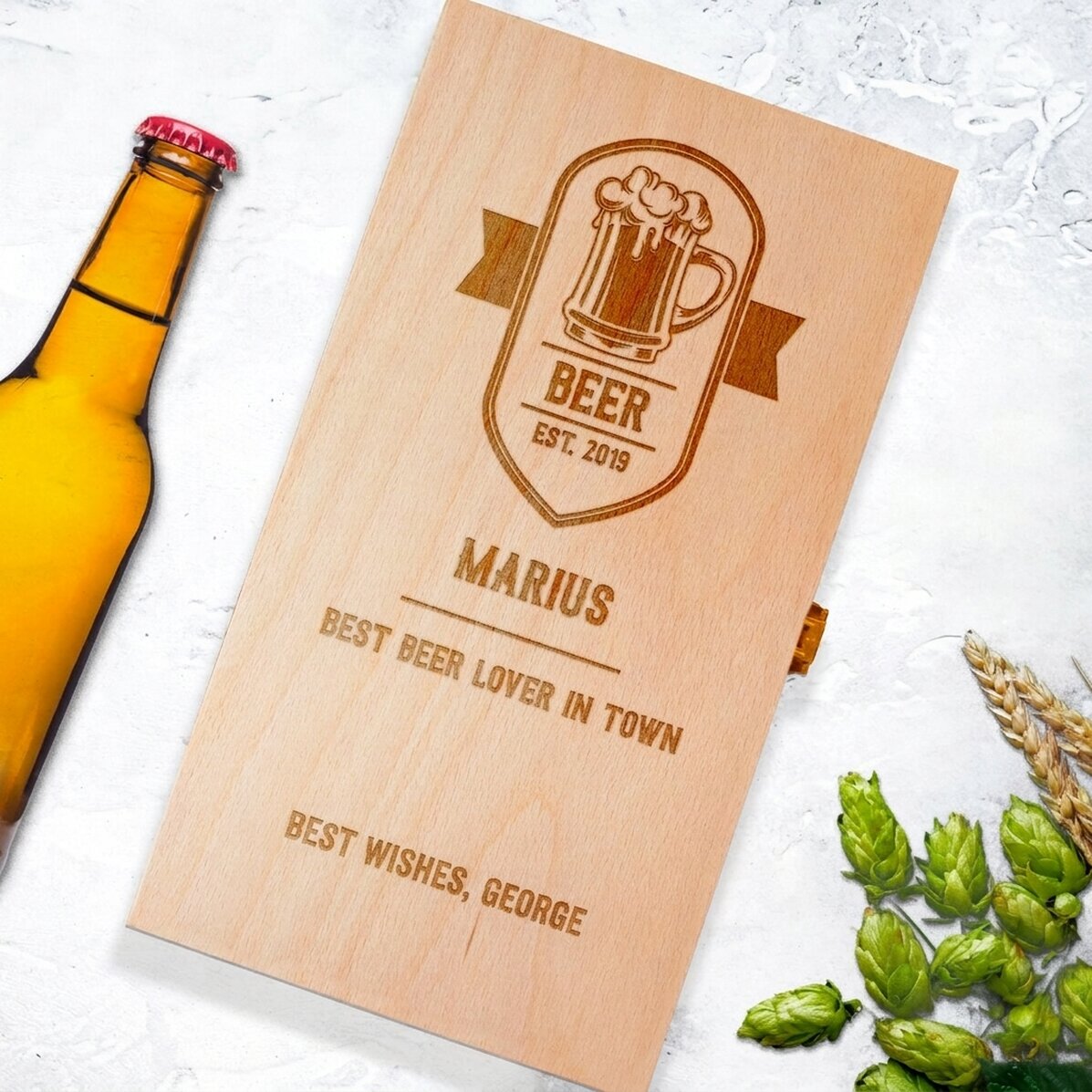 Gepersonaliseerde bierdoos voor drie flessen - Best Beer Drinker