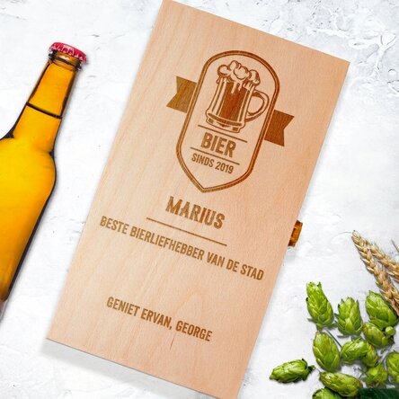 Gepersonaliseerde bierdoos voor drie flessen - Best Beer Drinker