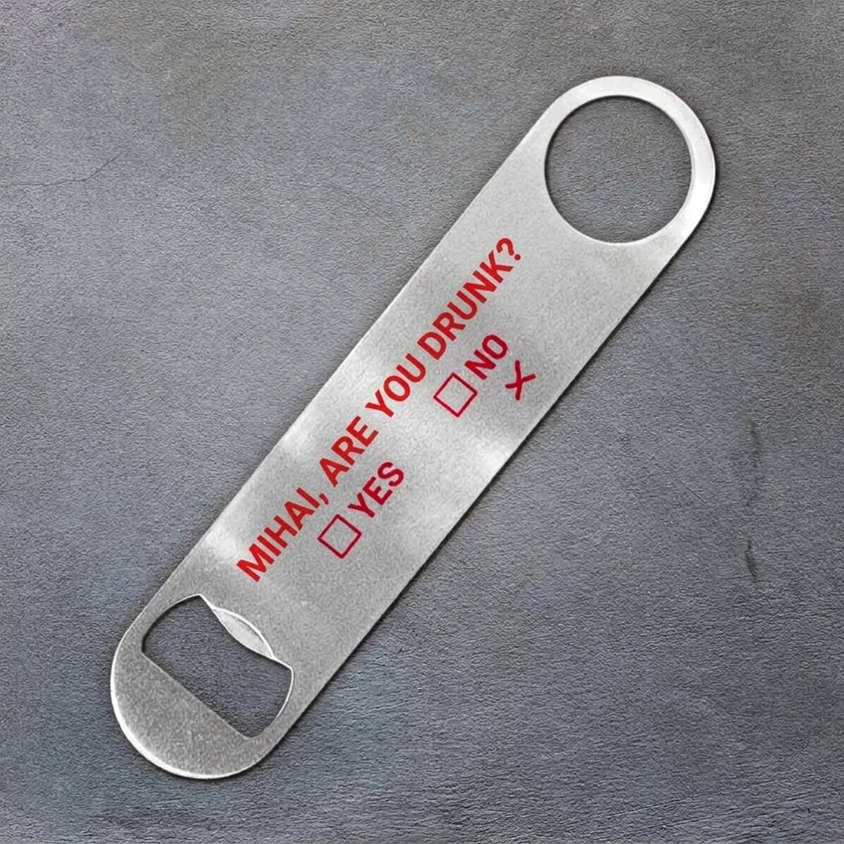 Gepersonaliseerde bieropener met tekst - Drunk?