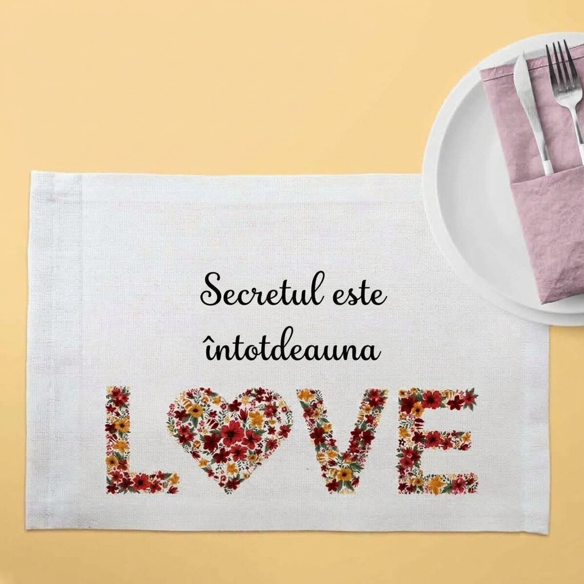Gepersonaliseerde bordhouder - The secret ingredient