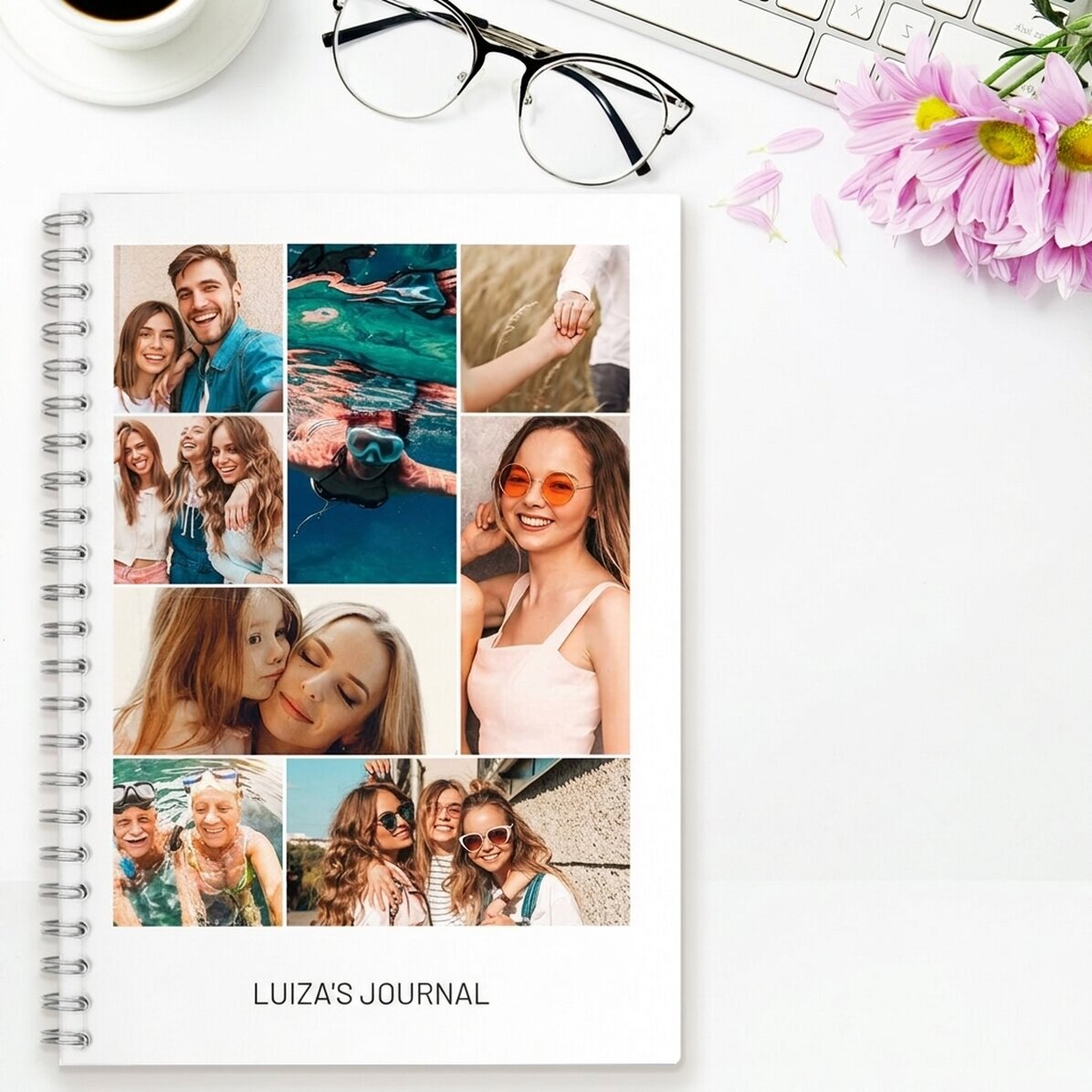 Gepersonaliseerd notitieboekje met 8 foto