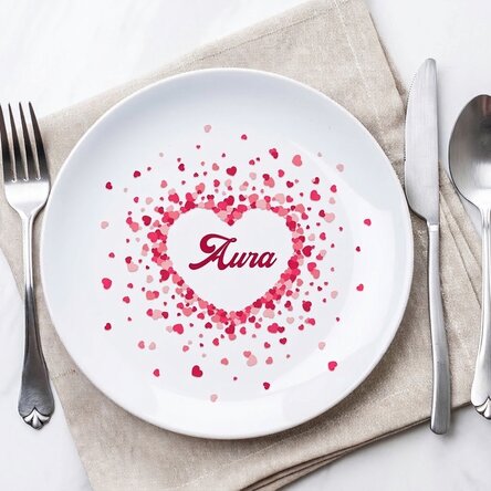Gepersonaliseerd bord met tekst - Sparkle of hearts