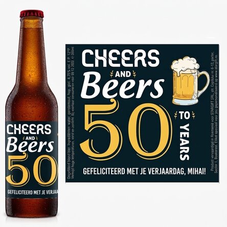 Bier met gepersonaliseerde tekst - Cheers