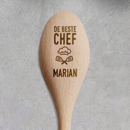 Gepersonaliseerde houten lepel - Best chef